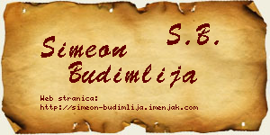 Simeon Budimlija vizit kartica